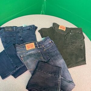 Levi's Denim and Corduroy Jeans Bundle - Dark Blue & Olive